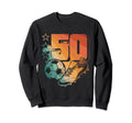 50Th Birthday Soccer Player Sweatshirt - Streetwear Style for Adults