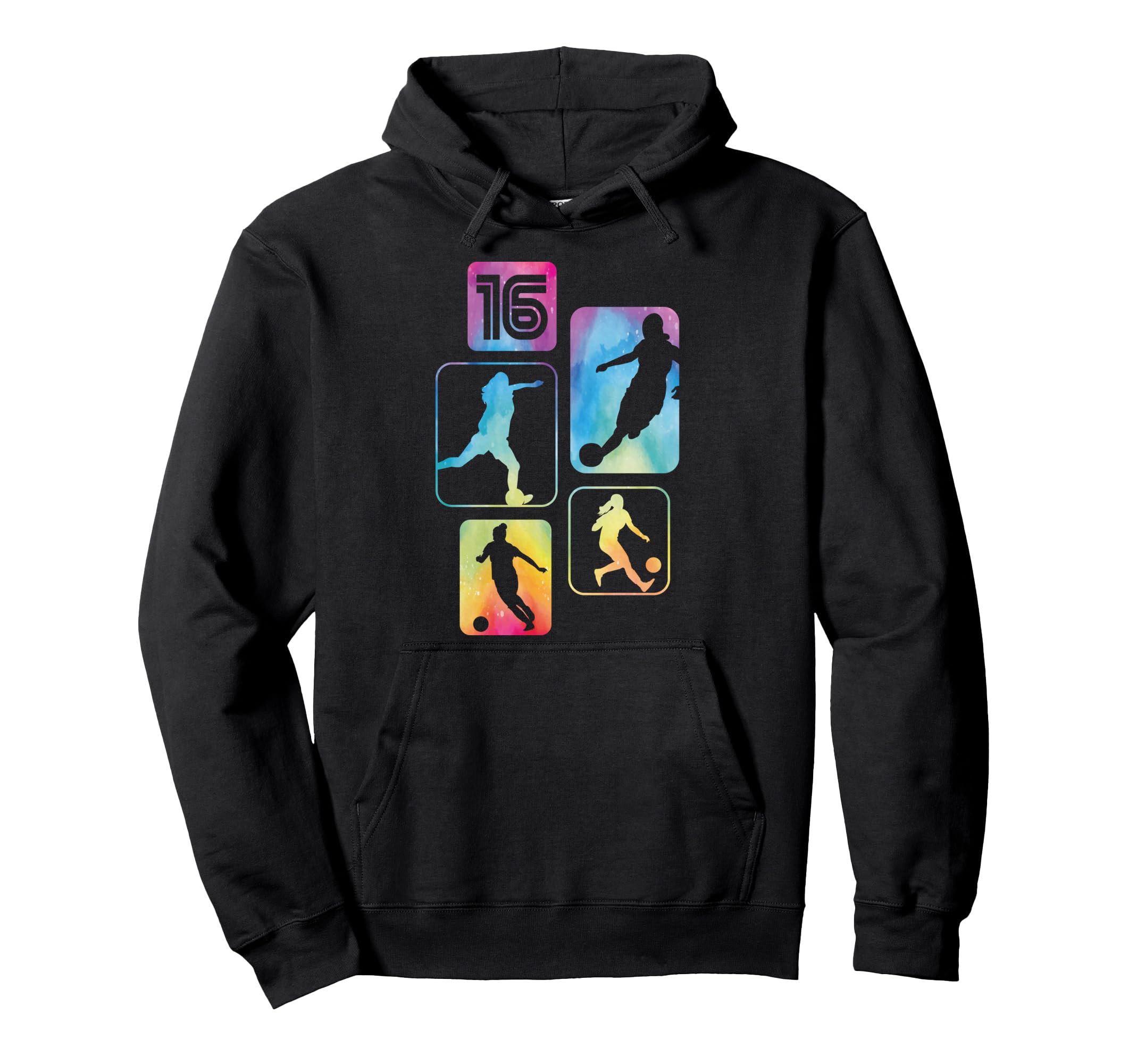 16Th Birthday Soccer Player Football 16 Hoodie - Unique Graphic Unisex