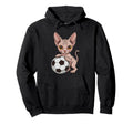 Funny Soccer Sphynx Just Who Loves Hoodie - Streetwear Style Men Women