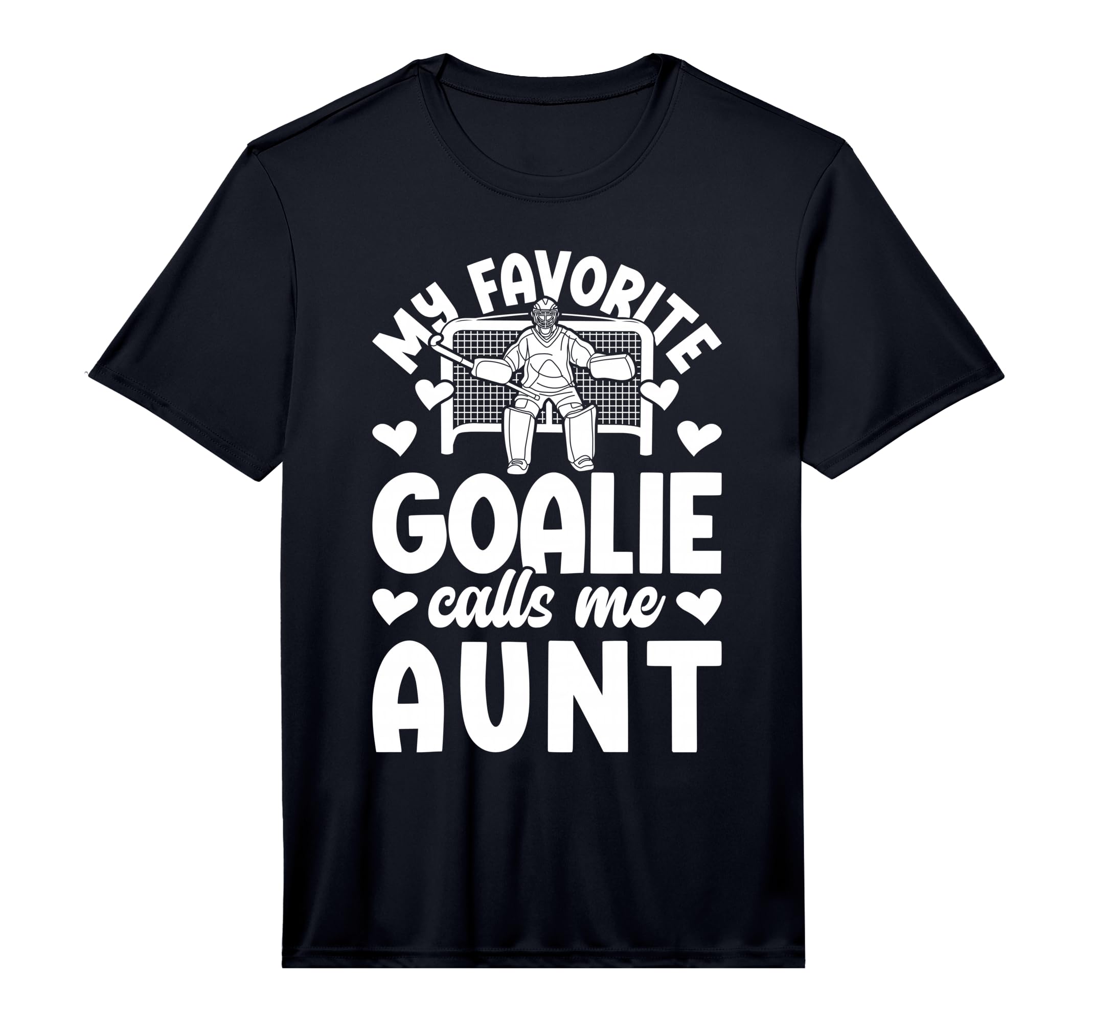 Mens Proud Field Hockey Goalie Aunt T-Shirt - Aesthetic Graphic for Adults