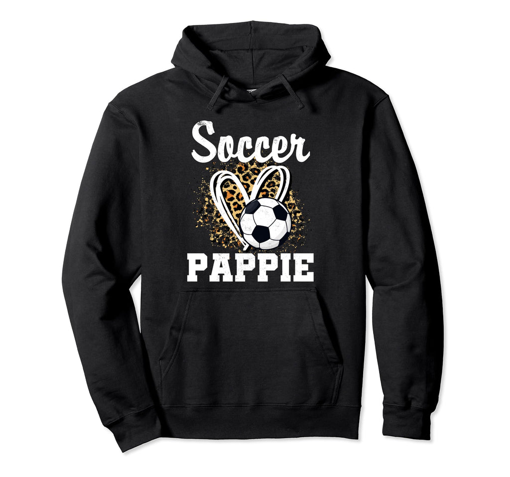 Soccer Pappie Leopard Heart Hoodie - Fun Novelty Design for Adults