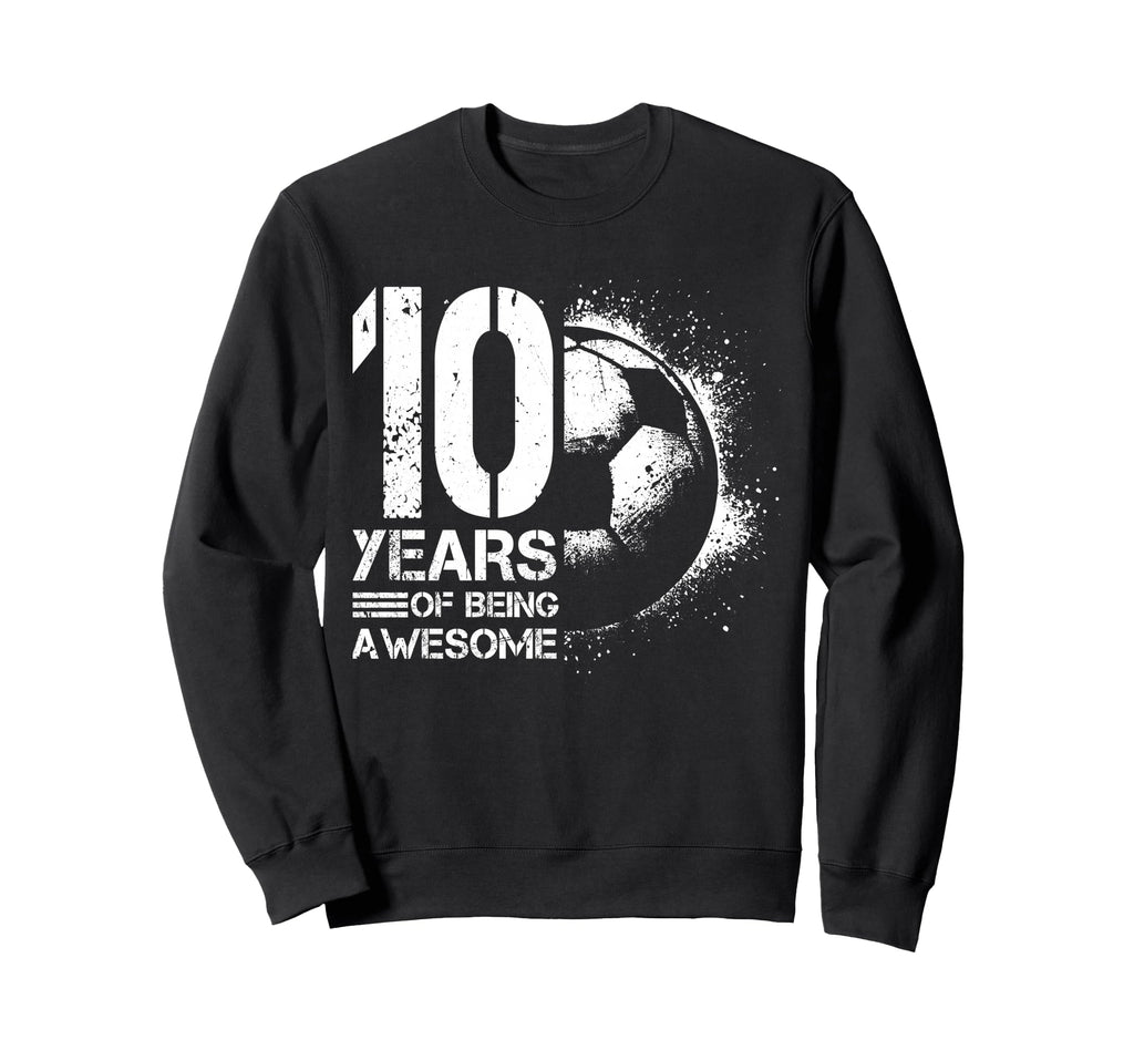 10Th Birthday Soccer Player Sweatshirt - Custom Art Print Men Women