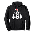 Snowman Soccer Balls Santa Hat Hoodie - Casual Everyday Wear Men Women