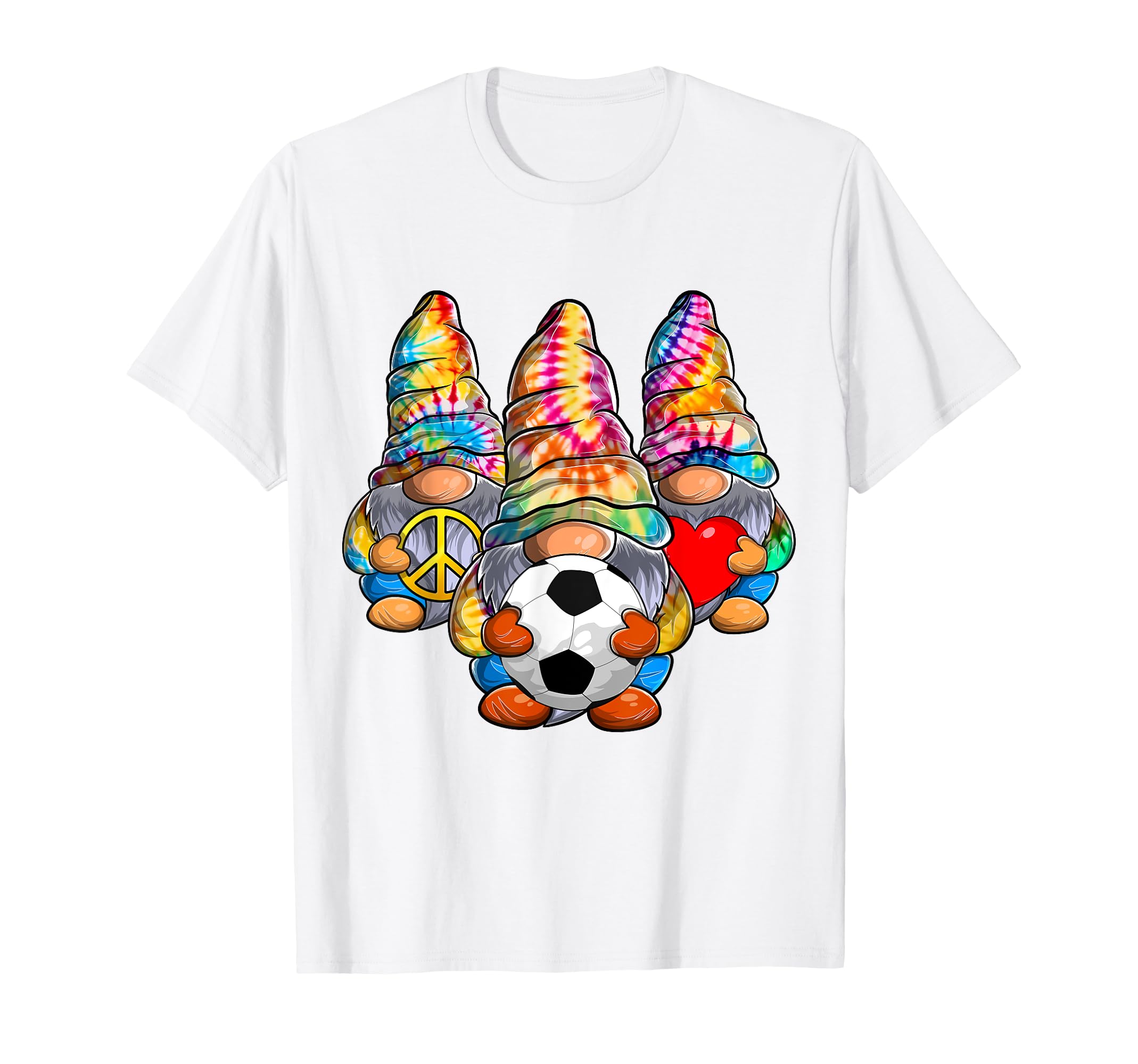 Peace Love Soccer Tie Dye T-Shirt - Casual Everyday Wear Men Women