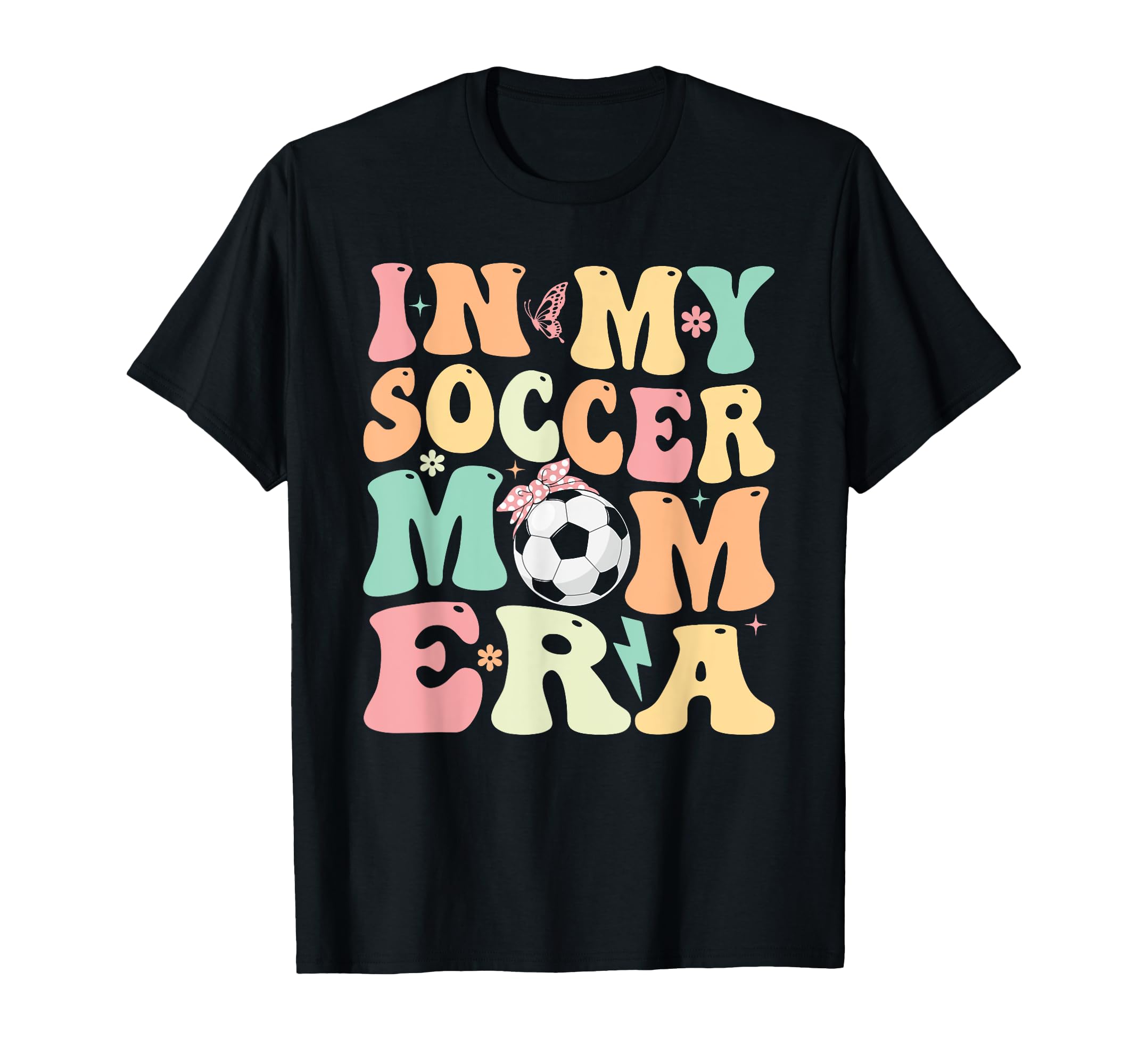 My Soccer Mom Era Groovy Mama Mom T-Shirt - Minimalist Print for Adults