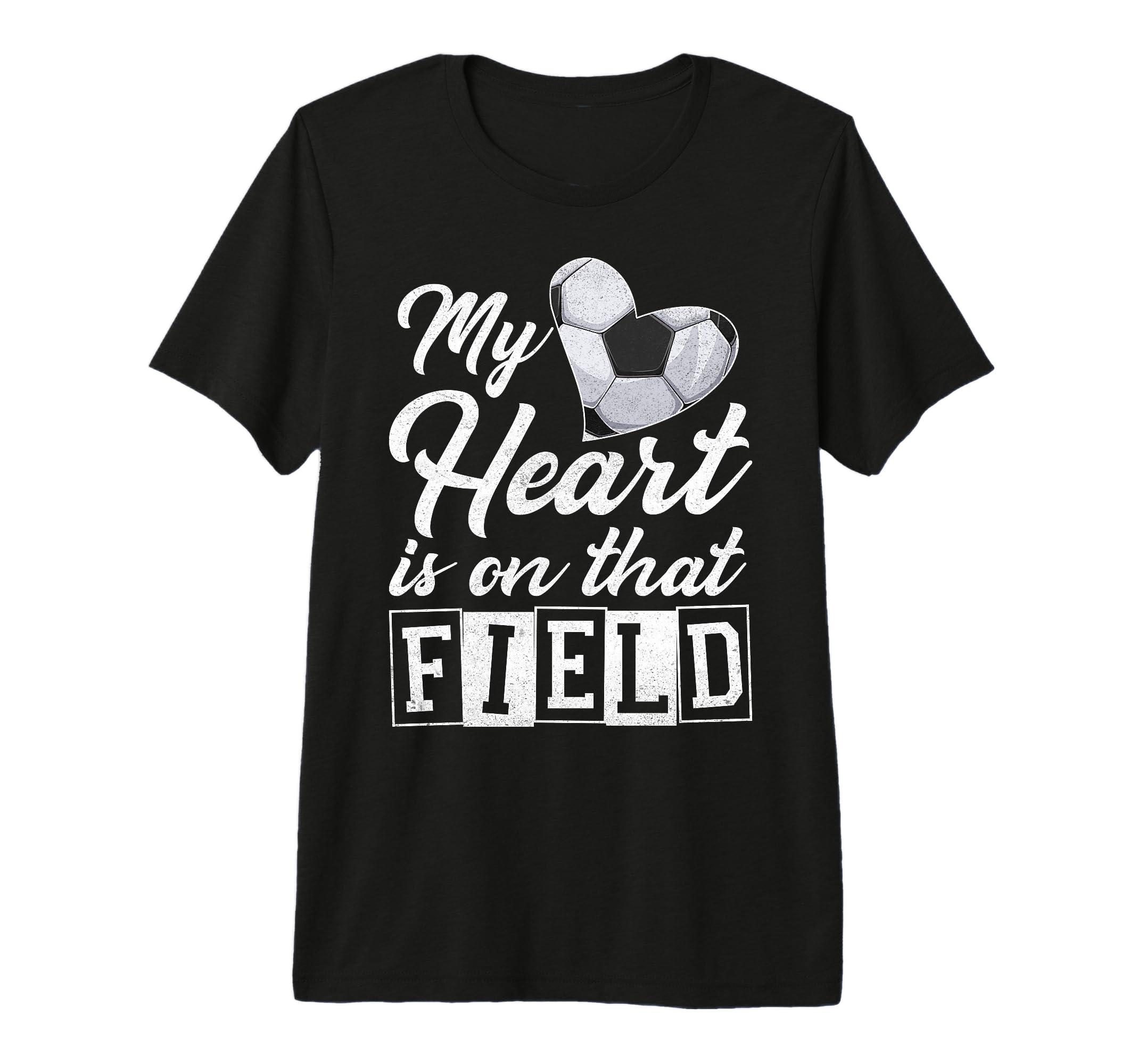 My Heart Is That Field Soccer Player Mom T-Shirt - Novelty Apparel Unisex