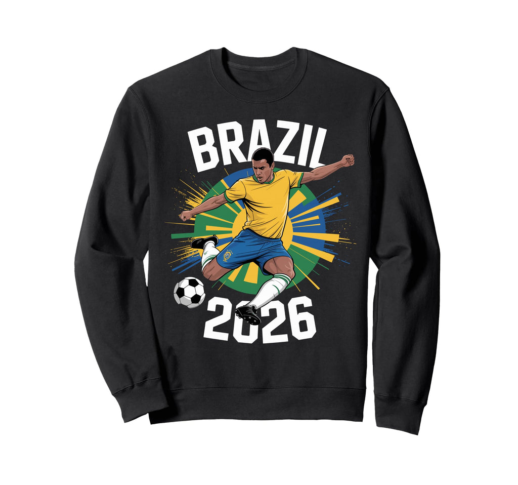 Brazil Football Funny Proud Soccer Sweatshirt - Graphic Print Men Women