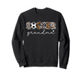 Soccer Grandma Leopard Sports Mothers Sweatshirt - Minimalist Print Unisex