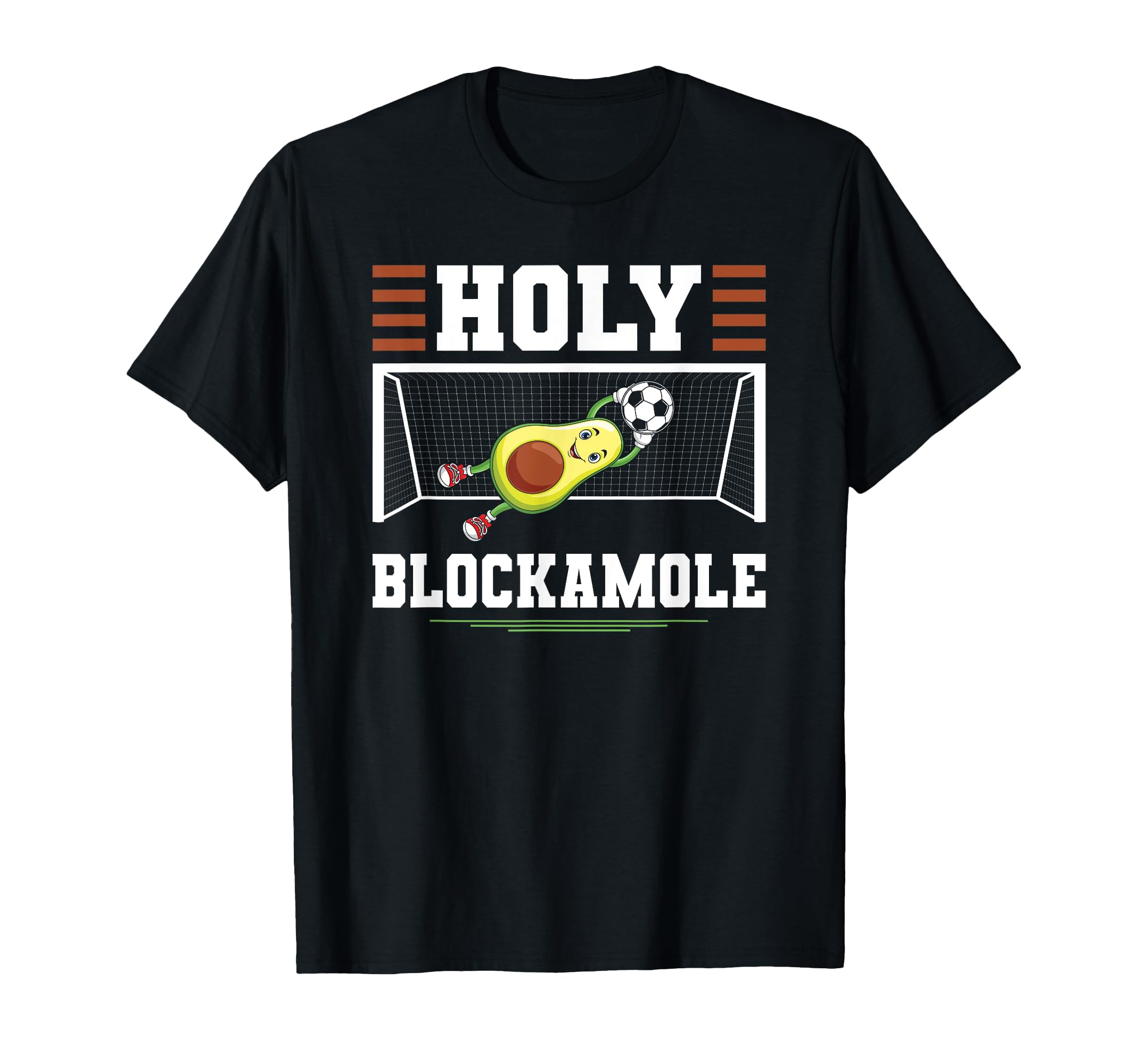Soccer Avocado Holy Blockamole Soccer T-Shirt - Unique Graphic for Adults