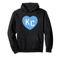 Kc Blue Heart Kc I Love Kansas City Hoodie - Novelty Apparel Men Women