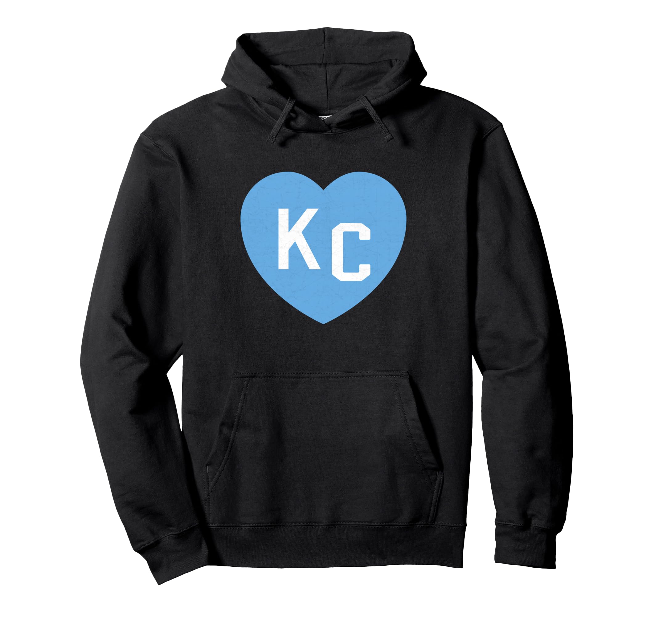 Kc Blue Heart Kc I Love Kansas City Hoodie - Novelty Apparel Men Women