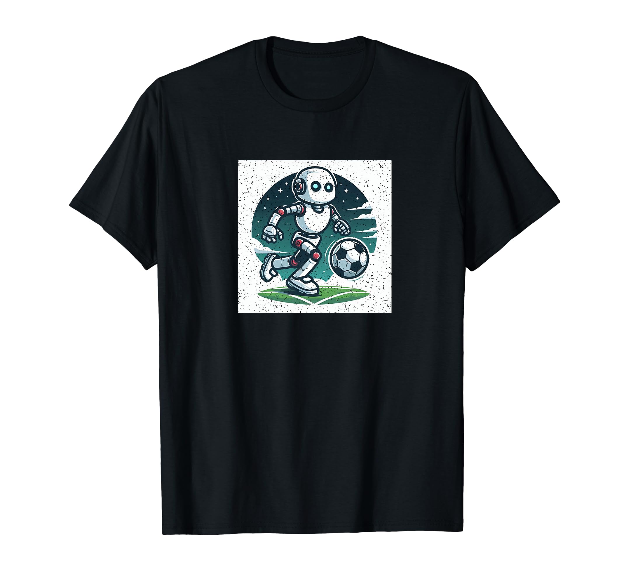 Ai Robot Playing Soccer T-Shirt - Casual Everyday Wear Unisex