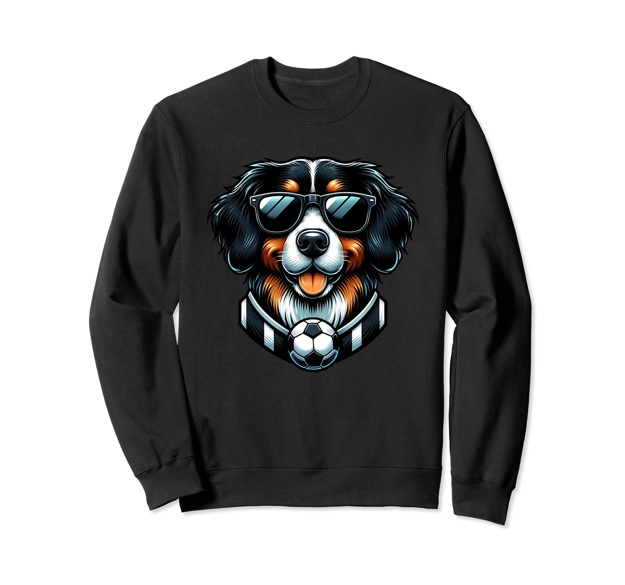 Bernese Mountain Dog Soccer Player Sweatshirt - Minimalist Print Men Women