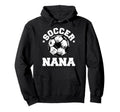 Soccer Nana Soccer Ball Distressed Hoodie - Fun Novelty Design for Adults