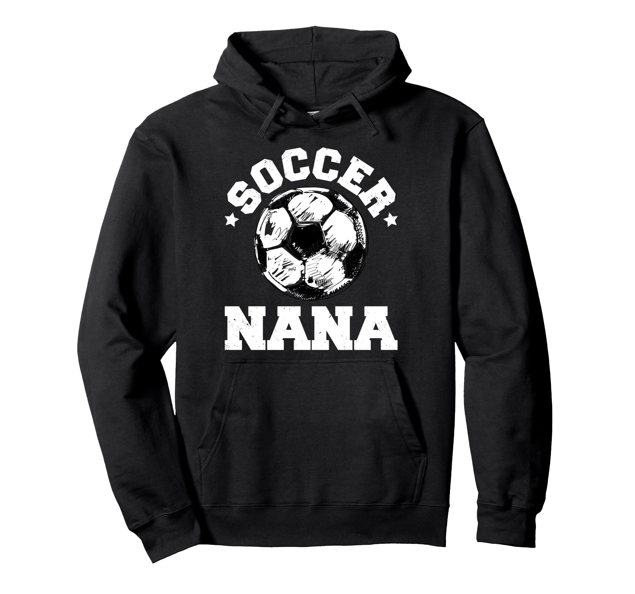 Soccer Nana Soccer Ball Distressed Hoodie - Fun Novelty Design for Adults