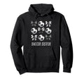 Coquette Soccer Sister Hoodie - Aesthetic Graphic Unisex