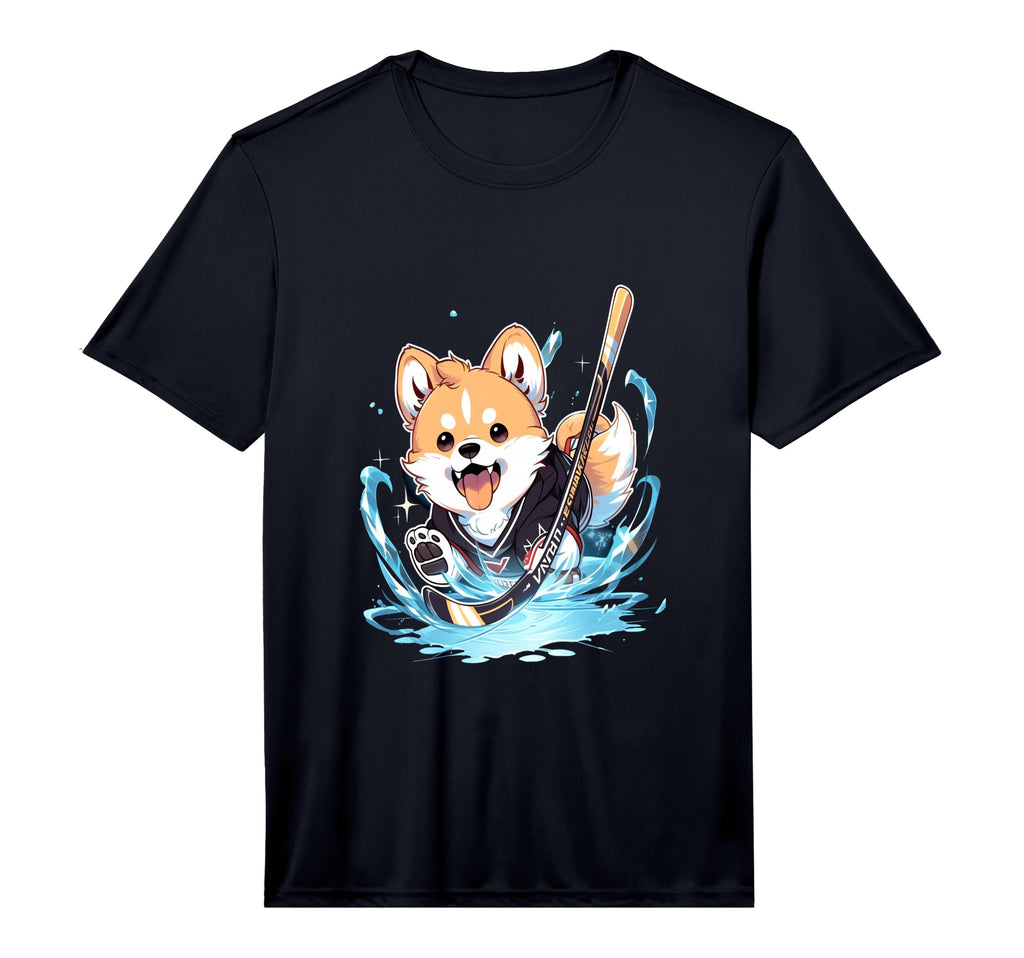 Corgi Ice Hockey Player Dog Hockey T-Shirt - Fun Novelty Design Unisex