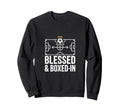 Blessed And Boxed Soccer Football Sweatshirt - Trendy Graphic for Adults