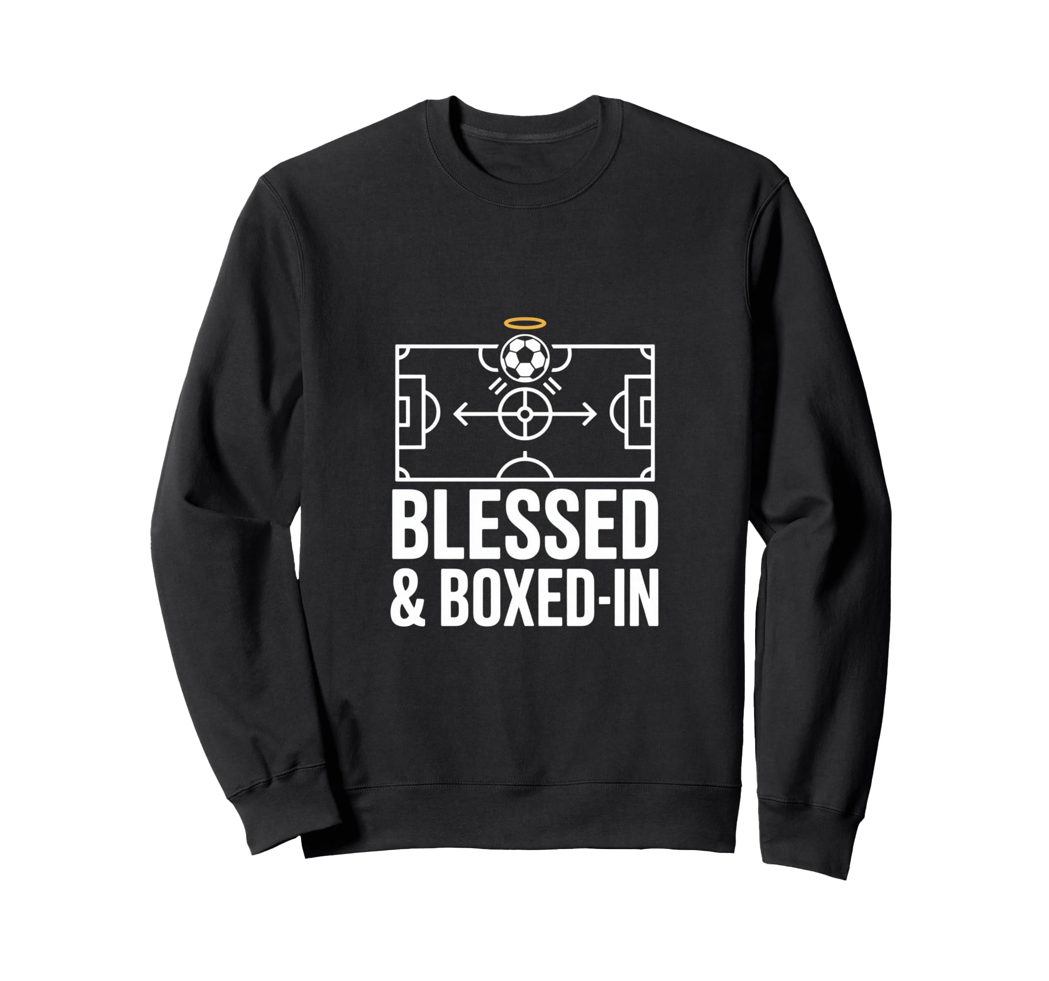 Blessed And Boxed Soccer Football Sweatshirt - Trendy Graphic for Adults