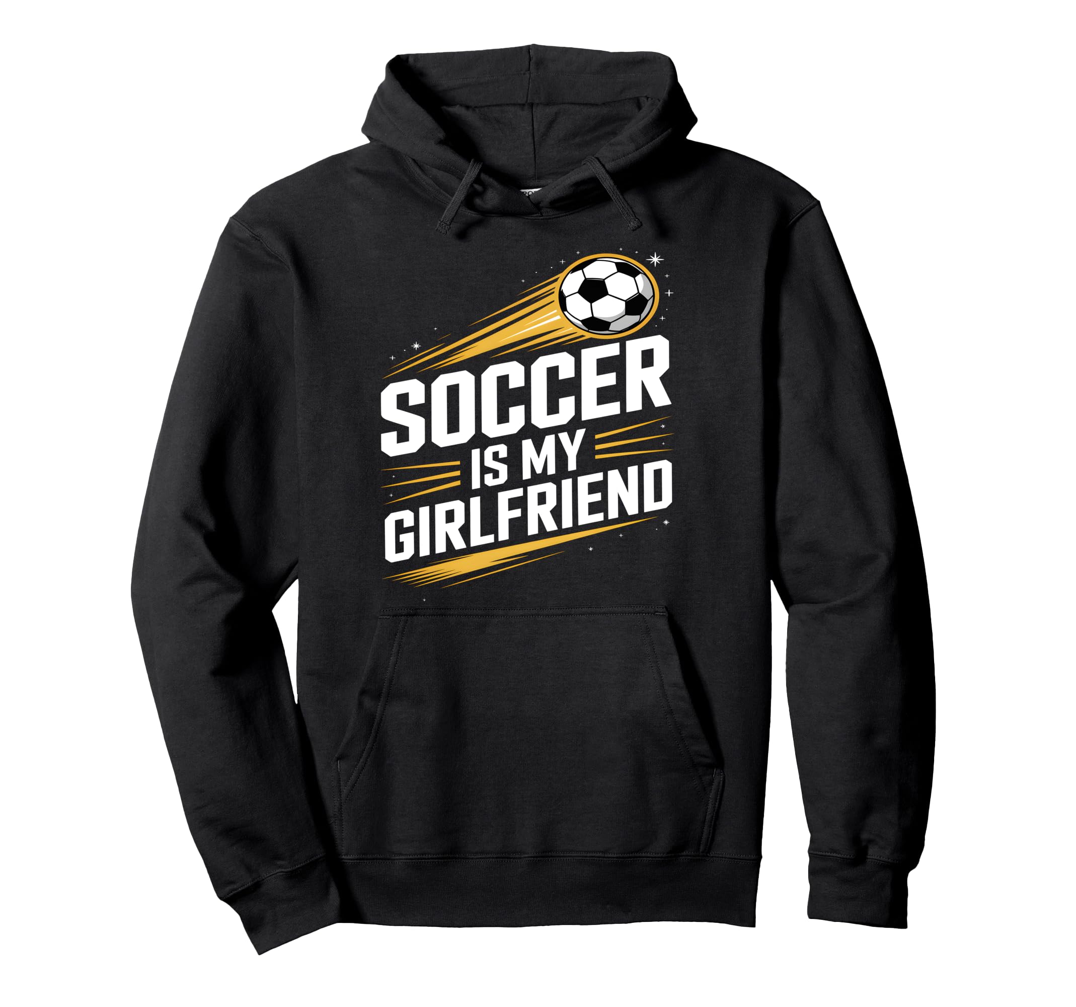 Soccer Is My Girlfriend Funny Sports Fan Hoodie - Graphic Print for Adults