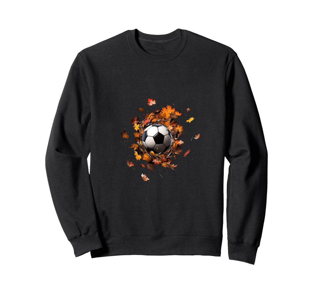 Soccer Autumn Leaves Soccer Player Sweatshirt - Minimalist Print Unisex