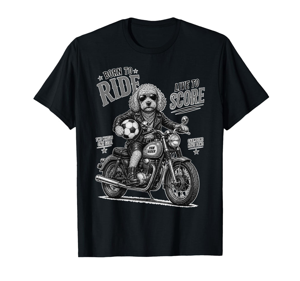 Chihuahua Motorbike Love Footbal T-Shirt - Fun Novelty Design Unisex