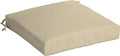 Arden Seat Cushion, 21 x 21, Rain-Proof, Fade Resistant, Cushion for Patio Dining, Adirondack, and Outdoor Chairs Tan Leala