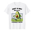 Just Who Loves Avocado And Soccer Funny T-Shirt - Custom Art Print Unisex
