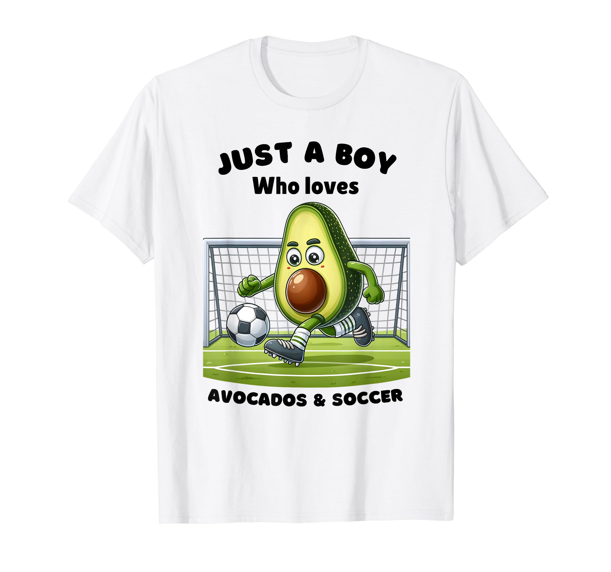 Just Who Loves Avocado And Soccer Funny T-Shirt - Custom Art Print Unisex