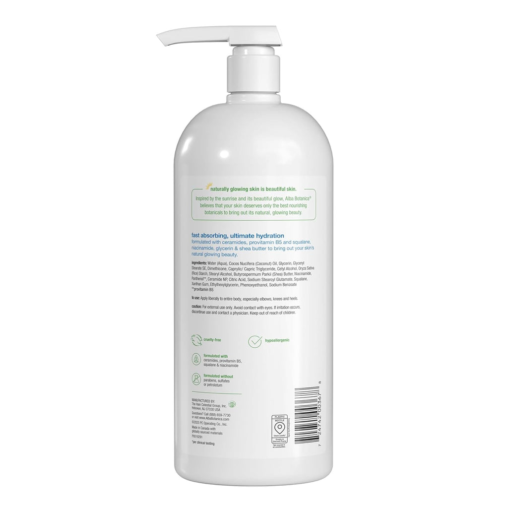 Alba Botanica Daily Moisturizing Body Lotion, Normal to Dry Skin - 32 Fl Oz