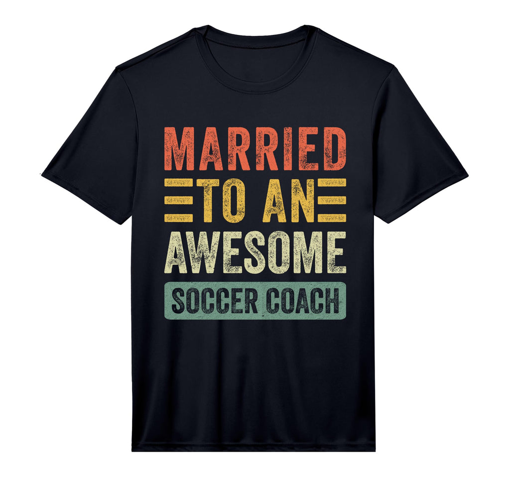 Mens Married To Awesome Soccer Coach T-Shirt - Graphic Print Men Women