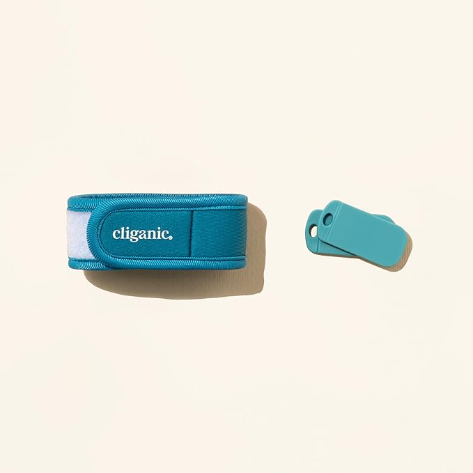 Cliganic Mosquito Repellent Pack (Wristband + 2 Refill Pellets) - Adjustable, Natural DEET-Free, Essential Oil Infused