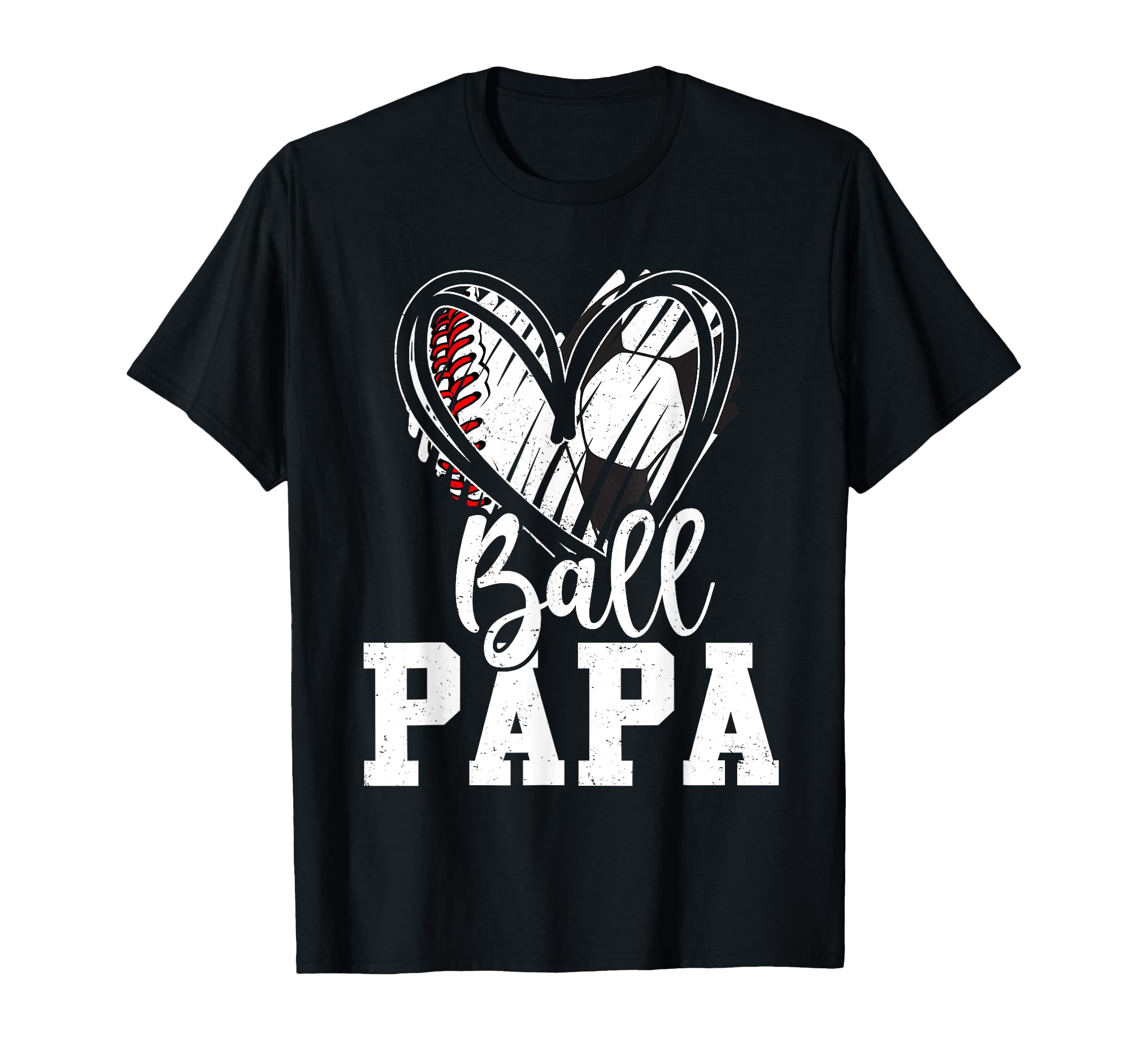 Ball Papa Baseball Soccer Papa T-Shirt - Minimalist Print Men Women