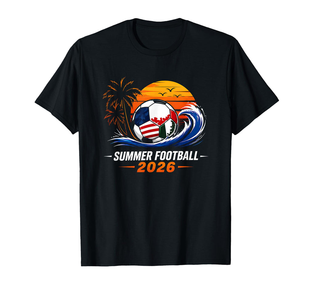 Summer Football 2026 Global Soccer T-Shirt - Trendy Graphic Men Women