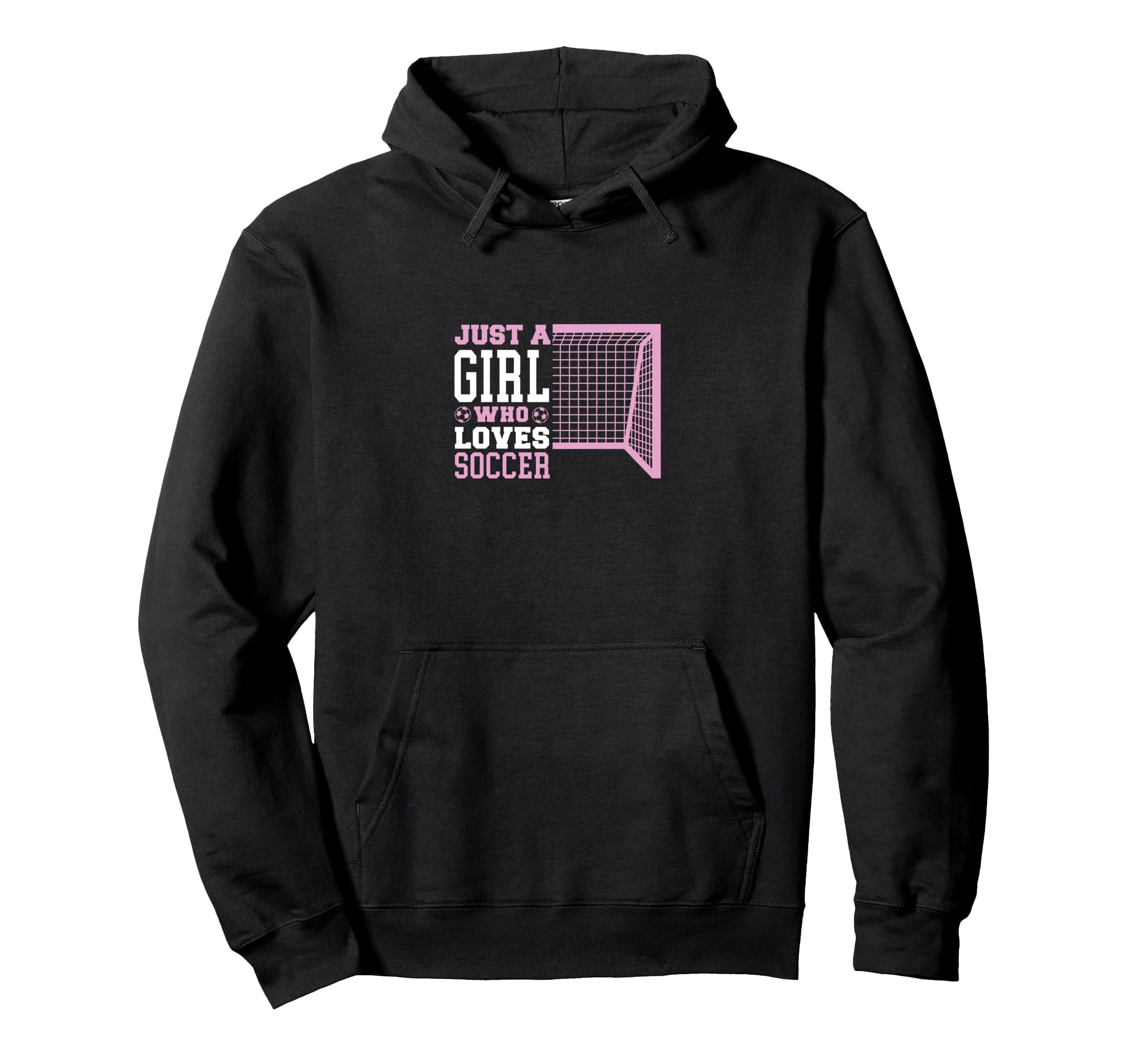 Just Who Loves Soccer Funny Sport Hoodie - Graphic Print Unisex