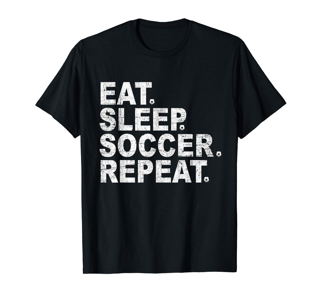Eat Sleep Soccer Repeat T-Shirt - Custom Art Print Unisex