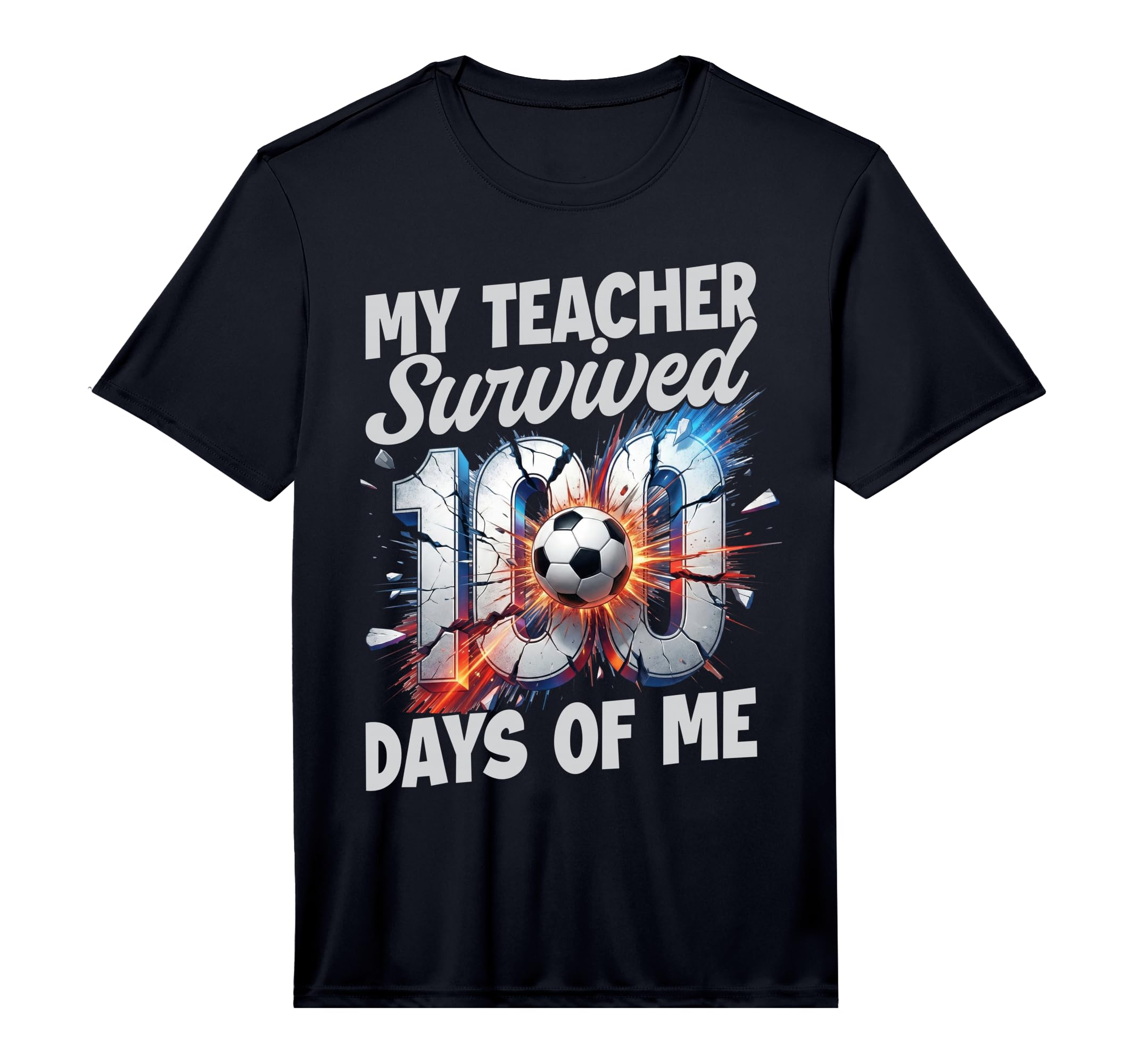 Teacher Survived 100 Days Me T-Shirt - Casual Everyday Wear Men Women