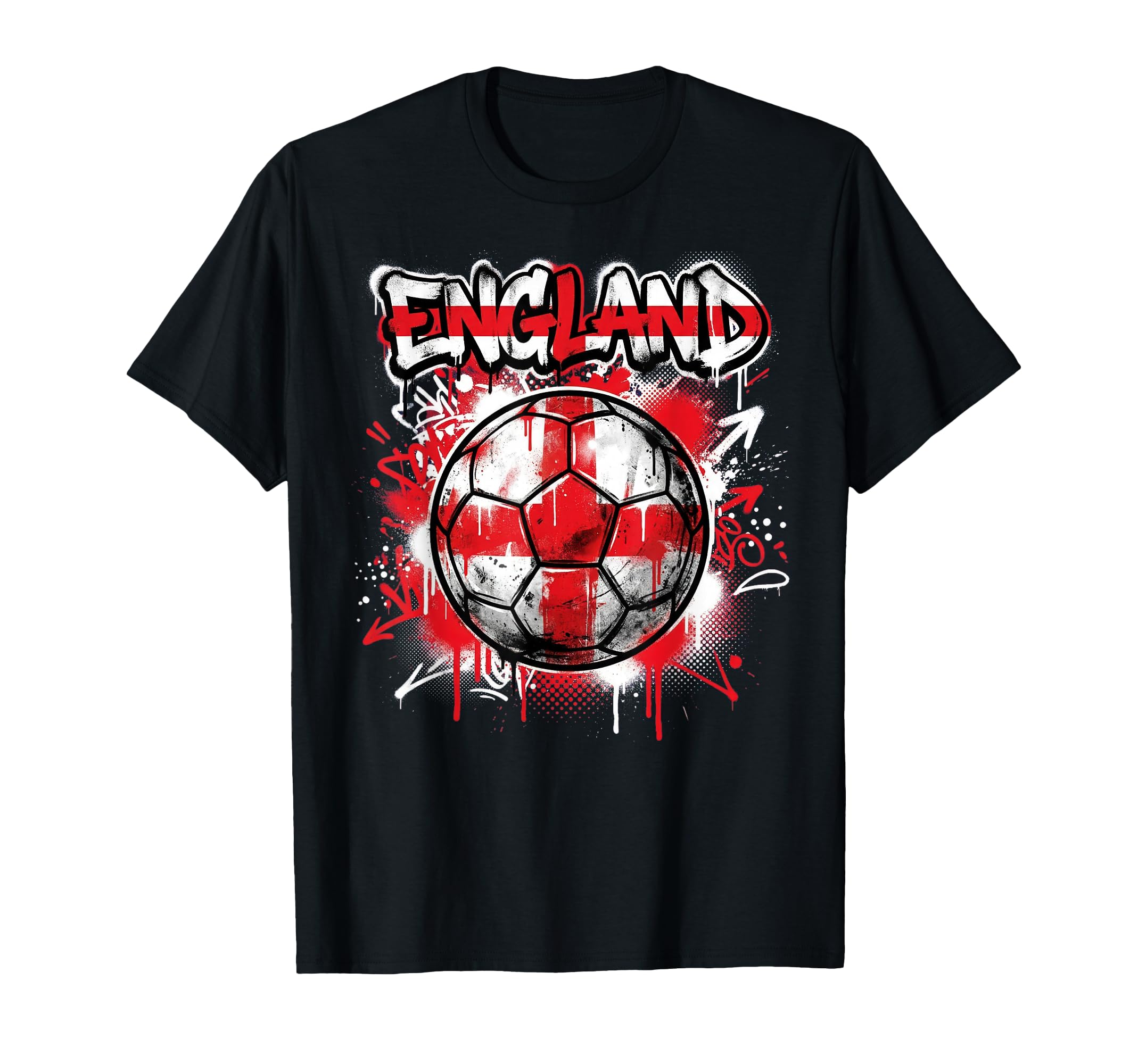 England Football Soccer Player Flag T-Shirt - Custom Art Print Unisex