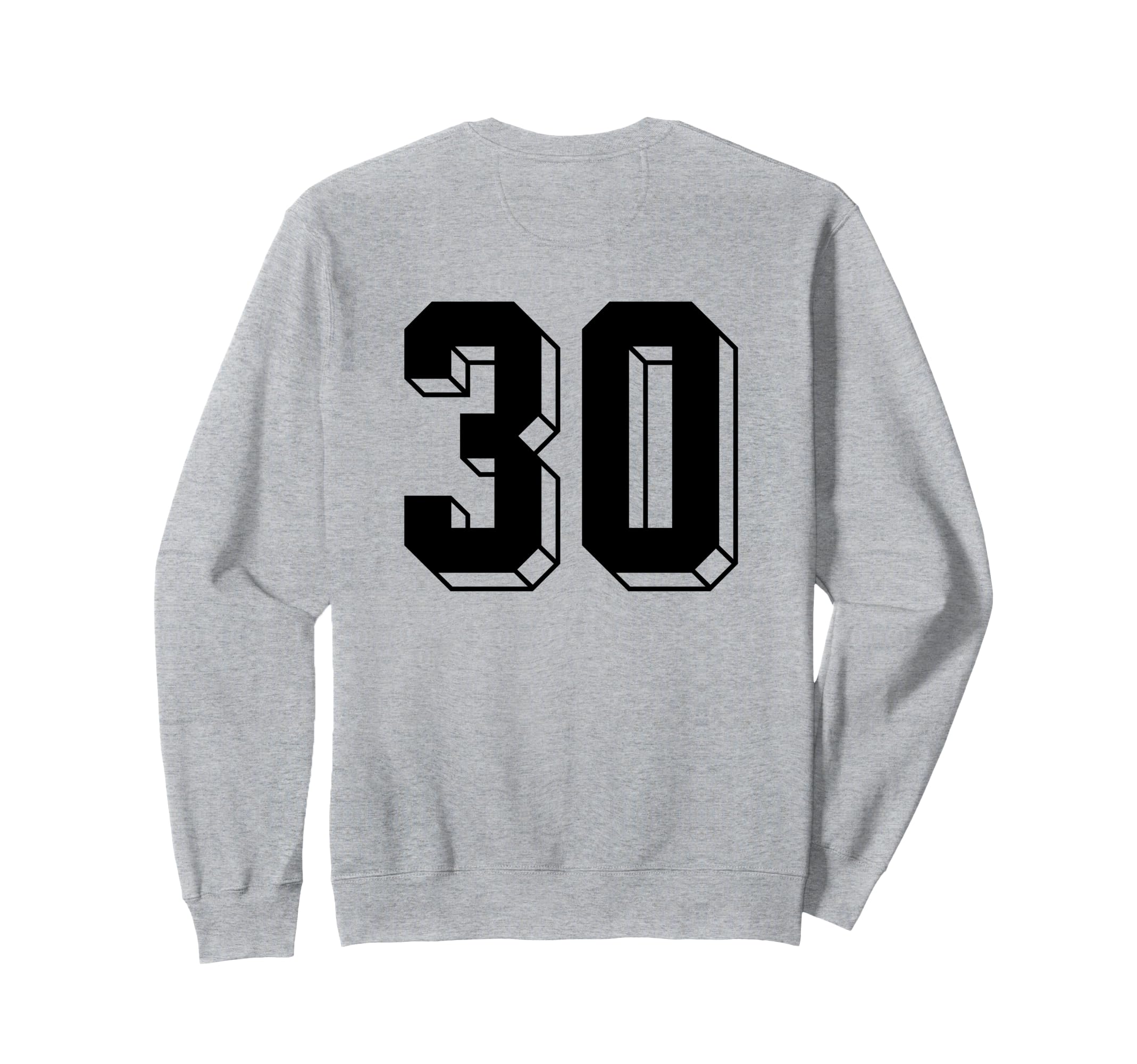 Number 30 Backside 80S 90S Team Sweatshirt - Graphic Print for Adults