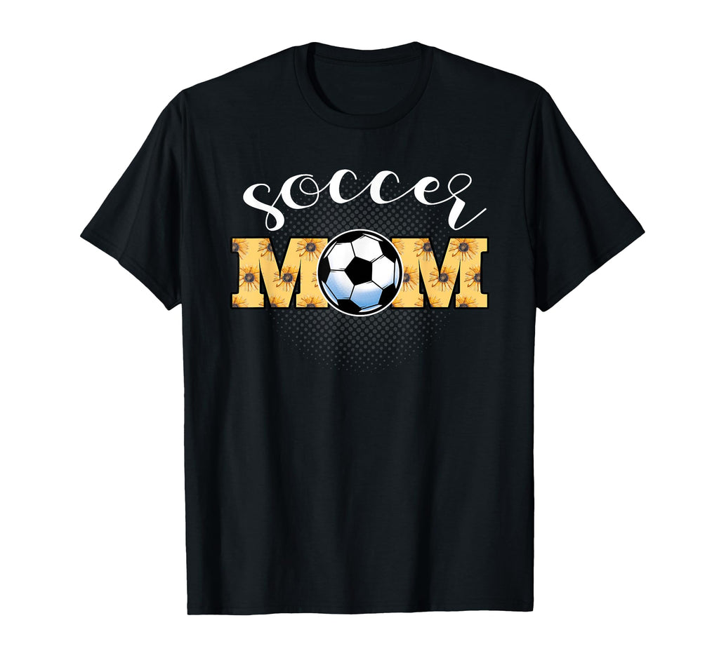 Soccer Mom Funny Sunflower Football T-Shirt - Fun Novelty Design Men Women