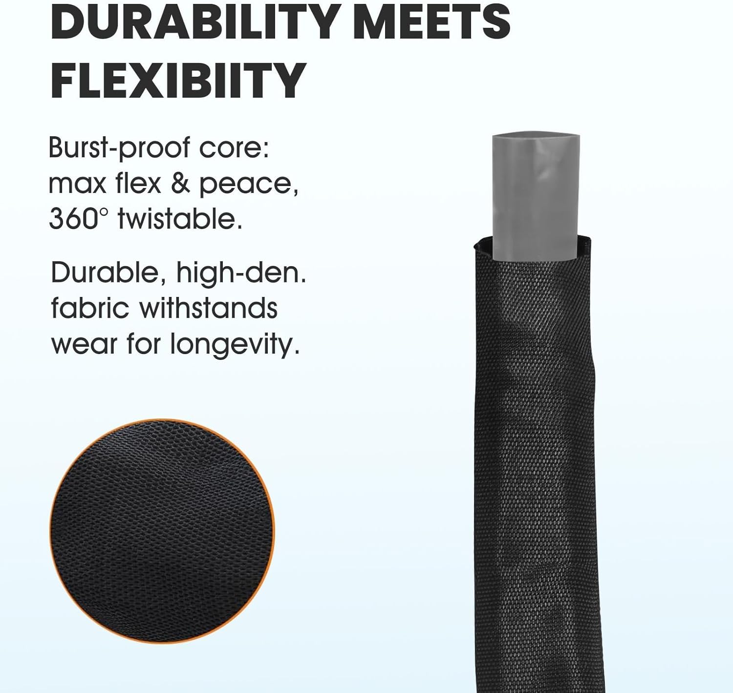 2025 Upgraded 75FT Non-Expanding Garden Hose, Lightweight, Flexible Ultra-Light Water Hose, Burst-Resistant, Lead-Free, Anti-Kink, High-Pressure