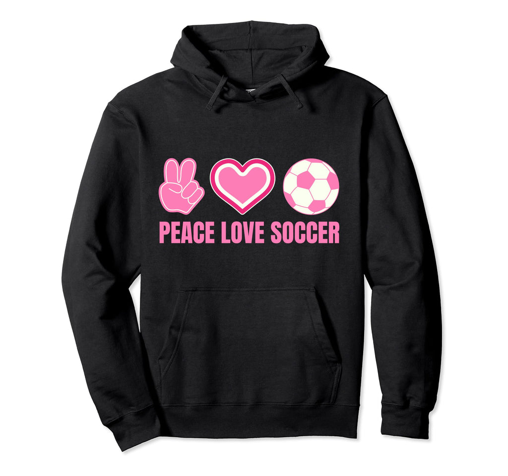 Peace Love Soccer Soccer Player Soccer Hoodie - Trendy Graphic Men Women
