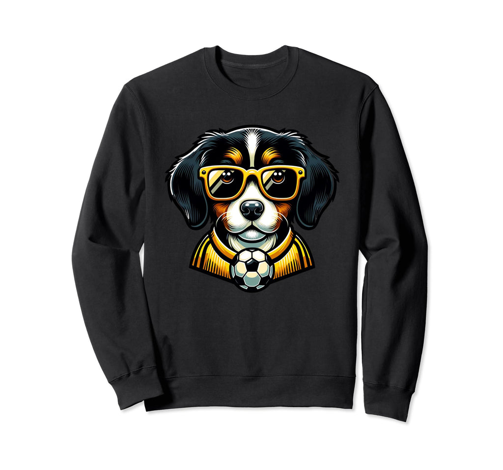 Bernese Mountain Dog Soccer Player Sweatshirt - Custom Art Print Men Women