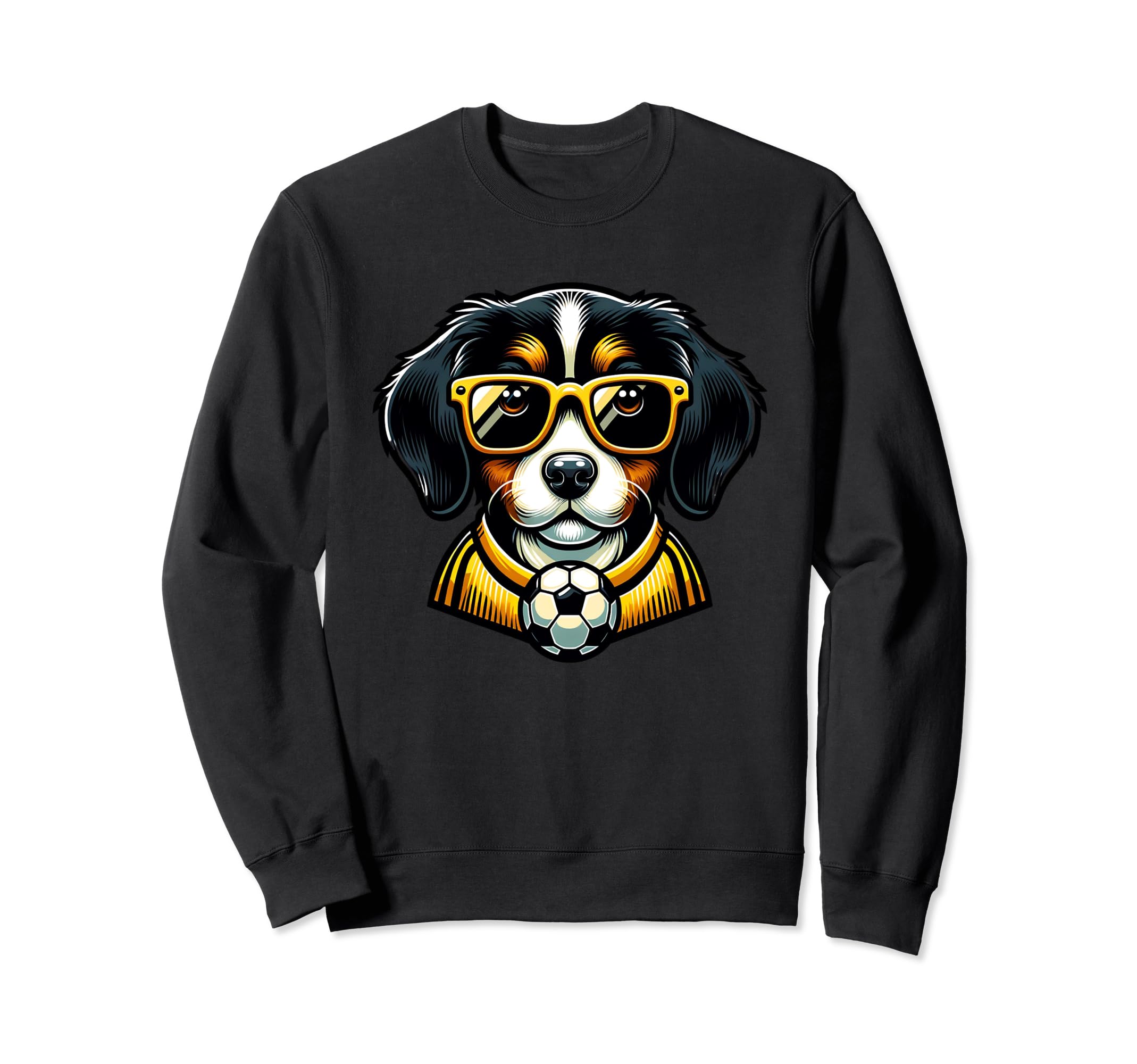 Bernese Mountain Dog Soccer Player Sweatshirt - Custom Art Print Men Women