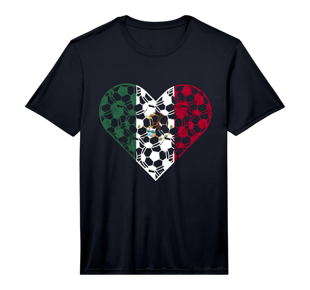 Mexican Flag Heart Mexican Soccer Team T-Shirt - Minimalist Print Unisex