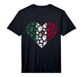 Mexican Flag Heart Mexican Soccer Team T-Shirt - Minimalist Print Unisex