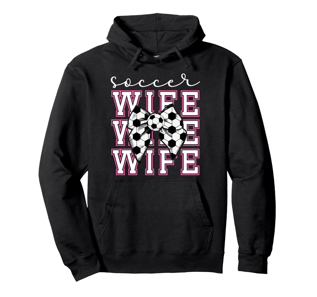 Soccer Wife Soccer Player Coquette Hoodie - Trendy Graphic for Adults