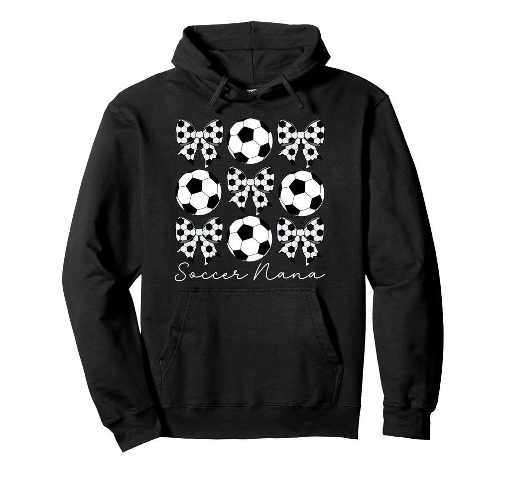 Soccer Nana Coquette Nana Soccer Hoodie - Minimalist Print for Adults