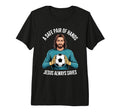 Funny Jesus Football Soccer T-Shirt - Custom Art Print for Adults