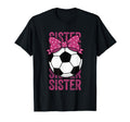 Soccer Sister Ball Coquette Bow T-Shirt - Trendy Graphic Unisex